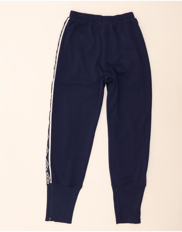Umbro Mens Graphic Tracksuit Trousers Joggers Large  Navy Blue Polyester