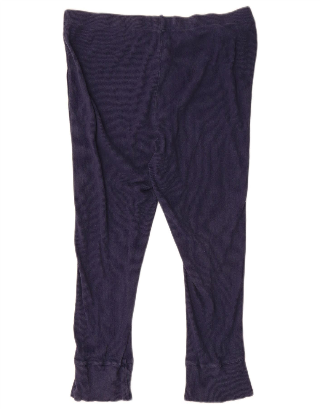 Marks & Spencer Womens Capri Leggings UK 14 Medium  Navy Blue Cotton