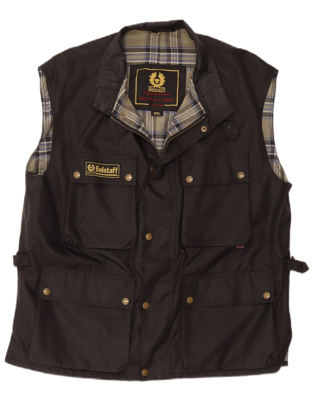 Belstaff Mens Utility Gilet UK 44 2XL Black Nylon
