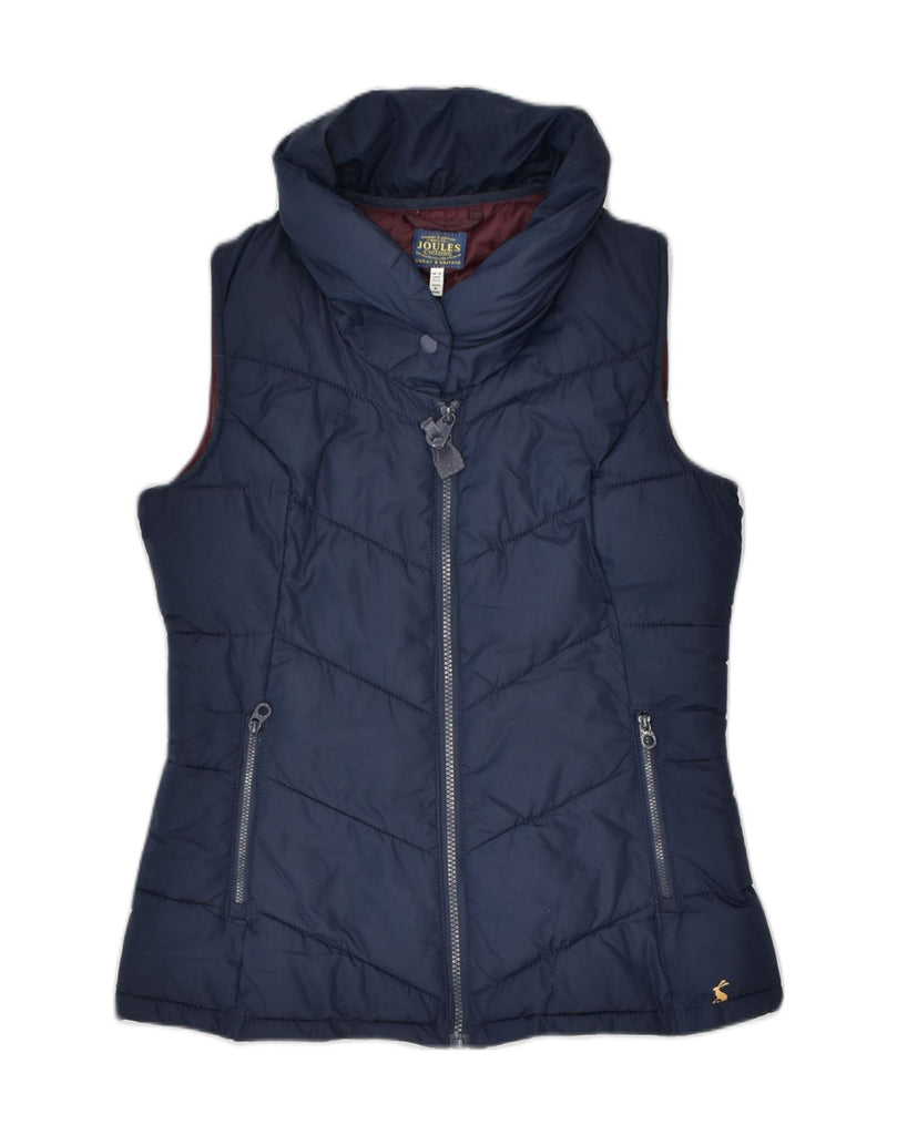 JOULES Womens Padded Gilet UK 10 Small Navy Blue Polyester | Vintage Joules | Thrift | Second-Hand Joules | Used Clothing | Messina Hembry 