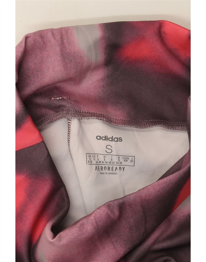 Adidas Womens Aeroready Leggings UK 8/10 Small  Multicoloured Tie Dye