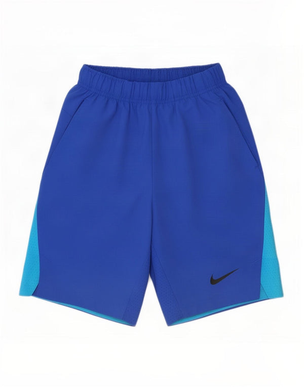 Nike Boys Dri Fit Sport Shorts 10-11 Years Medium Blue Colourblock