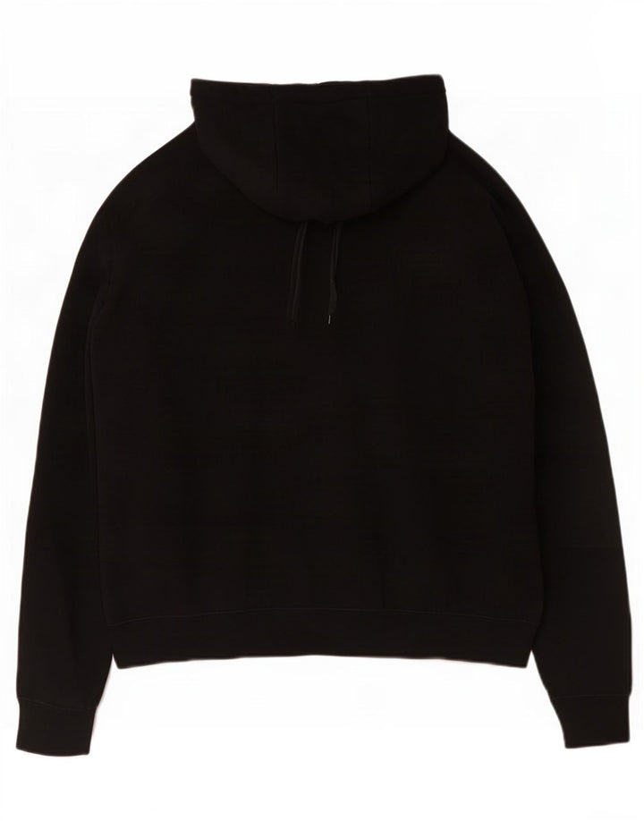 Nike Womens Hoodie Jumper UK 14 Medium Black Cotton