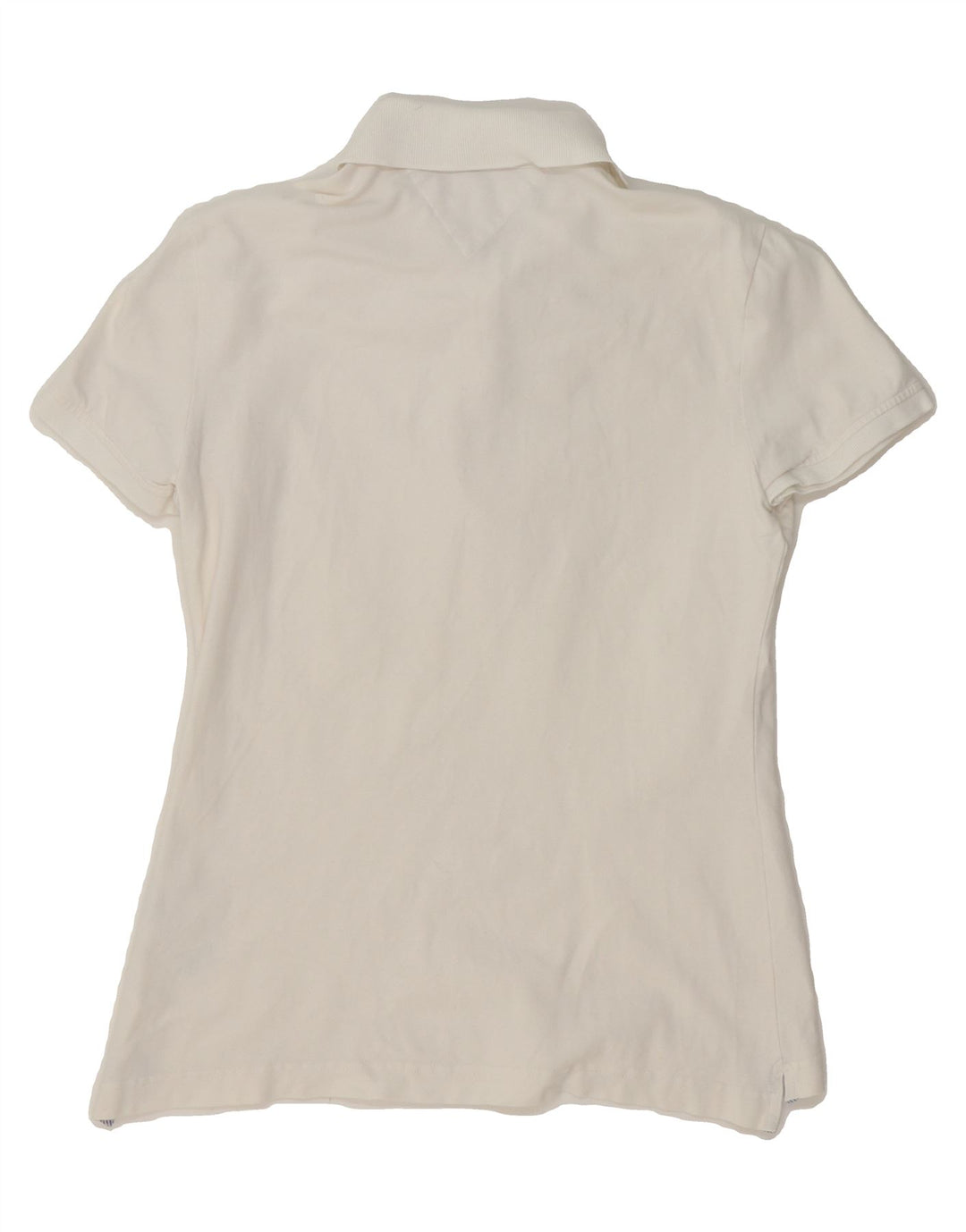 TOMMY HILFIGER Womens Polo Shirt UK 12 Medium White Cotton Vintage Tommy Hilfiger and Second-Hand Tommy Hilfiger from Messina Hembry 