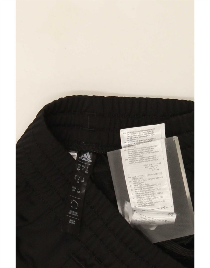 Adidas Boys Tracksuit Trousers 9-10 Years Black Polyester
