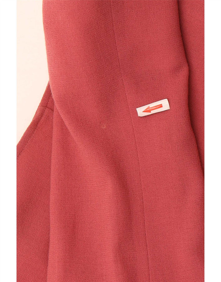 Jaeger Womens 4 Button Blazer Jacket UK 8 Small Pink Wool