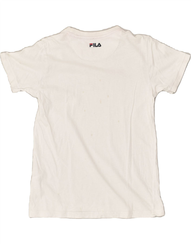 FILA Boys Graphic T-Shirt Top 11-12 Years White Cotton | Vintage Fila | Thrift | Second-Hand Fila | Used Clothing | Messina Hembry 