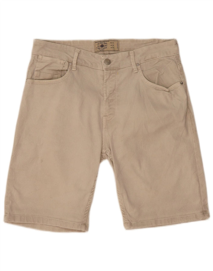 Zara Mens Casual Shorts EU 42 Large W32  Beige