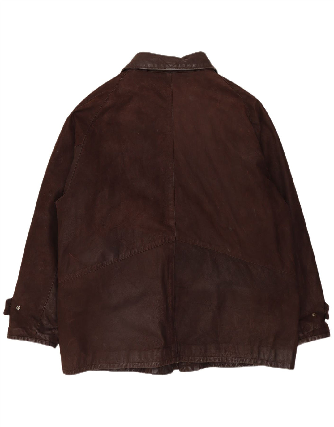 VINTAGE Mens Leather Jacket UK 42 XL Brown Leather