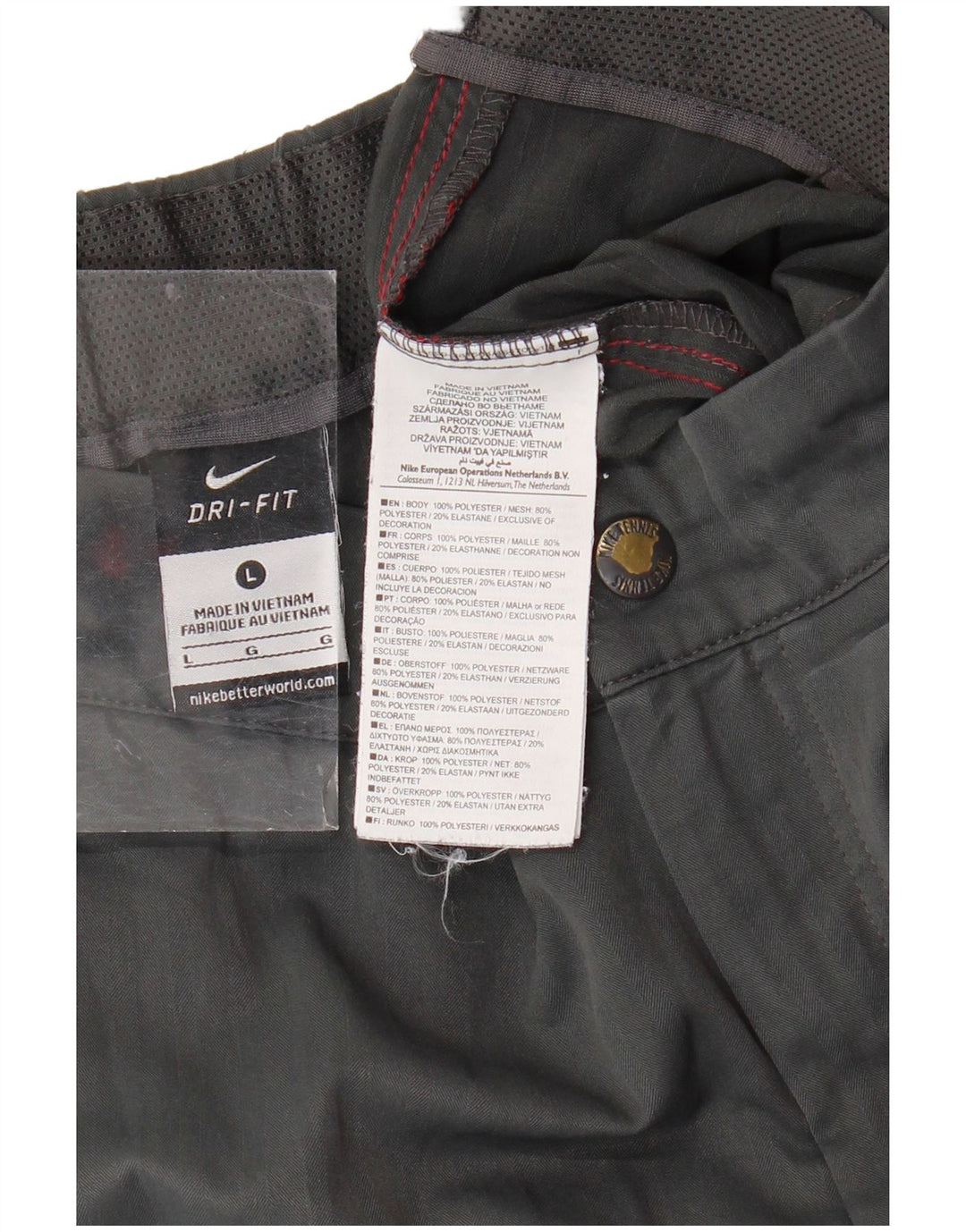 NIKE Mens Dri Fit Sport Shorts Large Grey Polyester