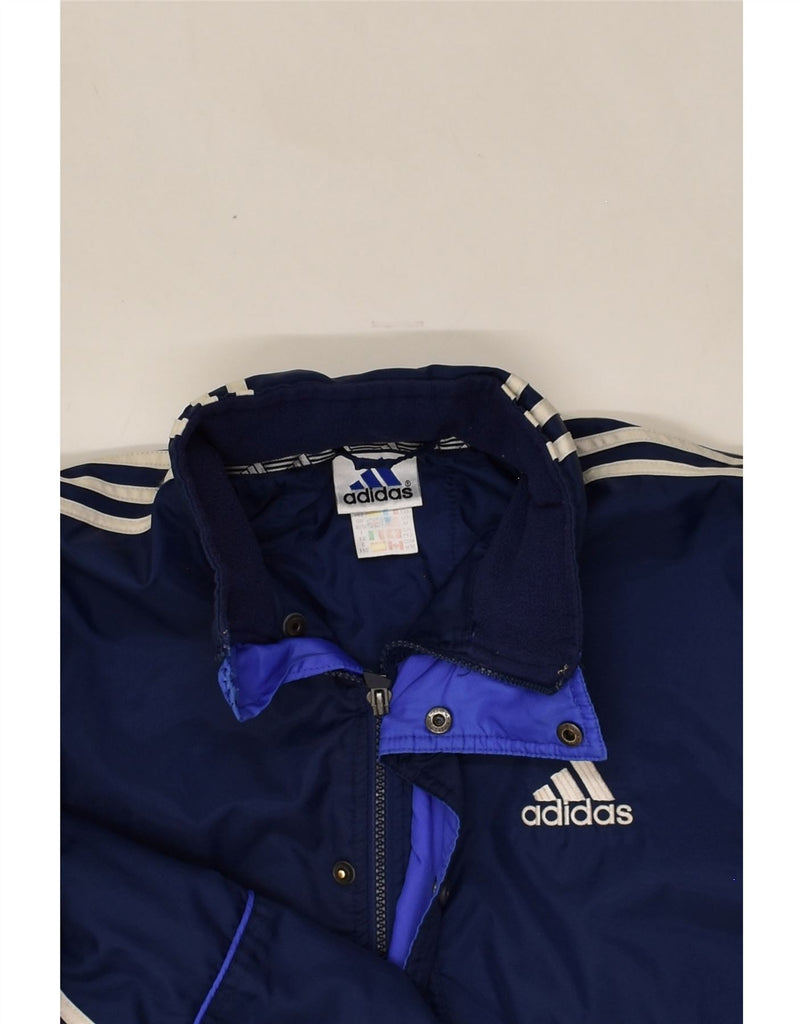 ADIDAS Boys Padded Coat 11-12 Years Navy Blue Polyester | Vintage Adidas | Thrift | Second-Hand Adidas | Used Clothing | Messina Hembry 