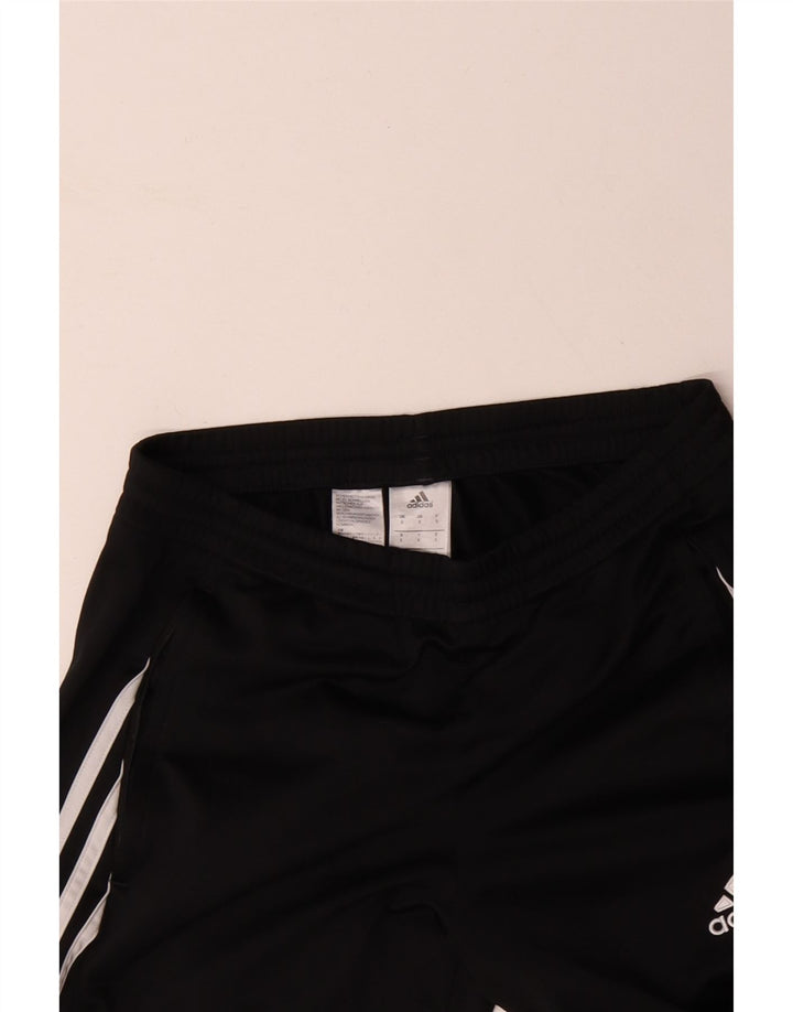 ADIDAS Mens Tracksuit Trousers Joggers Small Black Polyester