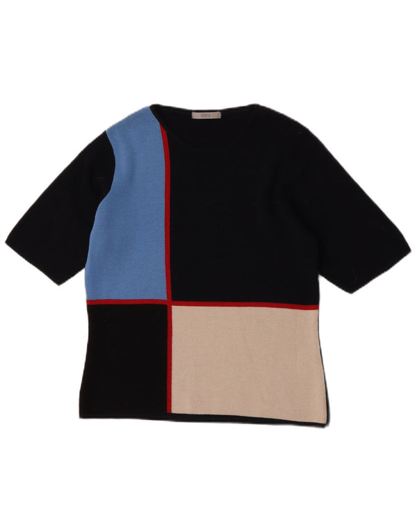 Marks & Spencer Womens Boat Neck Jumper Sweater UK 14 Medium Black