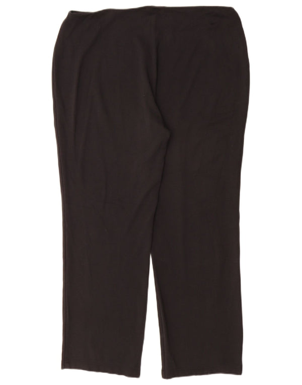 Marks & Spencer Womens Straight Casual Trousers UK 16 Large W34 L28 Black