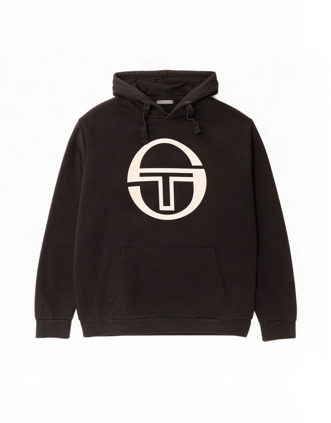 Sergio Tacchini Mens Graphic Hoodie Jumper Medium Black Cotton