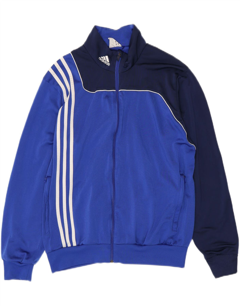 ADIDAS Mens Tracksuit Top Jacket UK 40/42 Medium Blue Colourblock Vintage Adidas and Second-Hand Adidas from Messina Hembry 