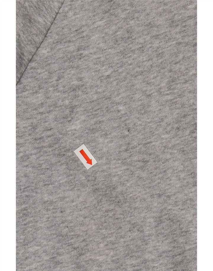 UNDER ARMOUR Mens Hoodie Jumper Large Grey Flecked Cotton