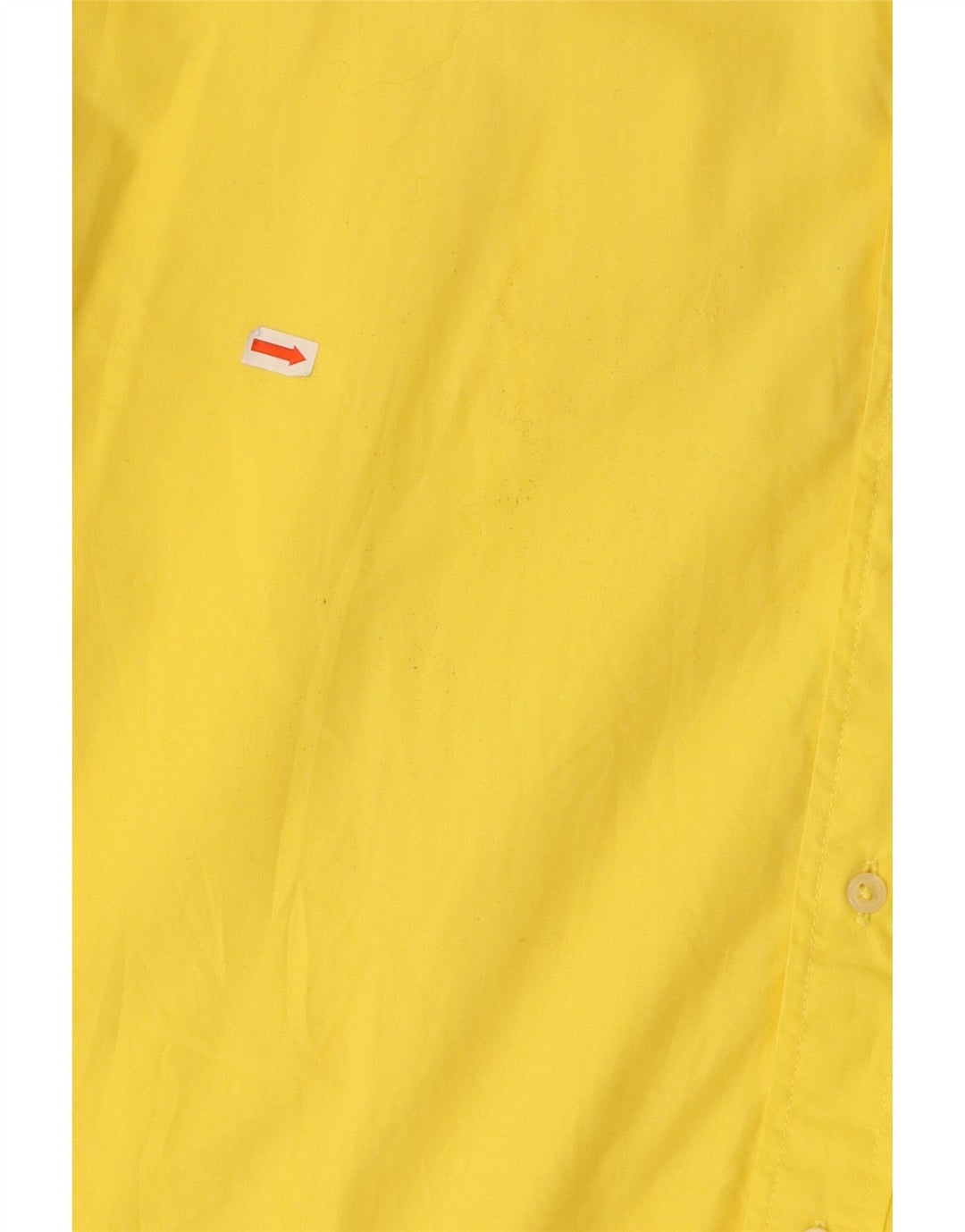 BENETTON Mens Short Sleeve Shirt XL Yellow Cotton