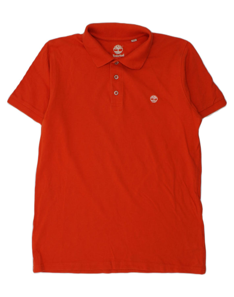 TIMBERLAND Boys Polo Shirt 15-16 Years Medium  Orange Cotton | Vintage Timberland | Thrift | Second-Hand Timberland | Used Clothing | Messina Hembry 