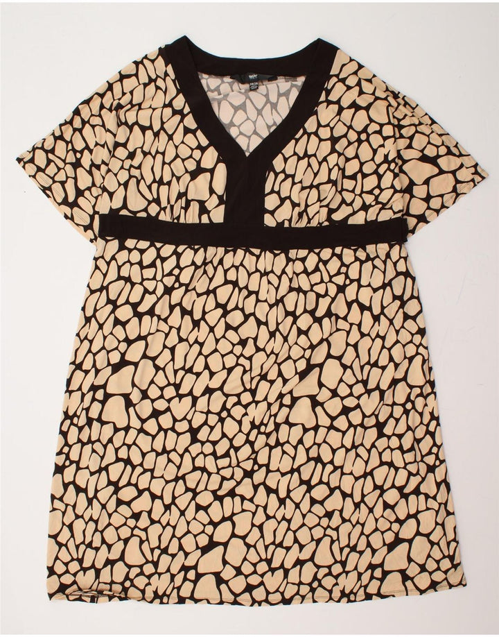 MOSSIMO Womens Sheath Dress US 24 3XL Beige Spotted Polyester