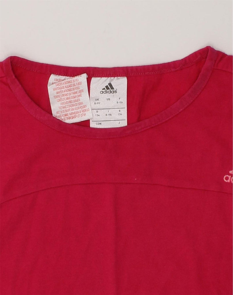 ADIDAS Girls Graphic Vest Top 8-9 Years Pink Cotton | Vintage Adidas | Thrift | Second-Hand Adidas | Used Clothing | Messina Hembry 