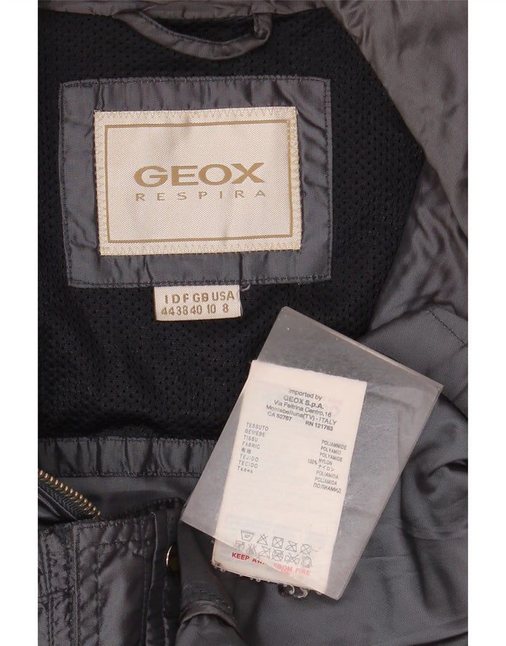Geox Womens Oversized Utility Jacket UK 10 Small Navy Blue Polyamide