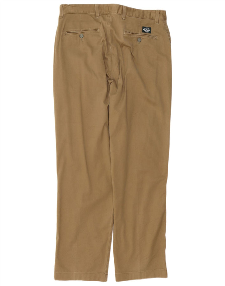 DOCKERS Mens Khakis Straight Casual Trousers W34 L30 Beige Cotton