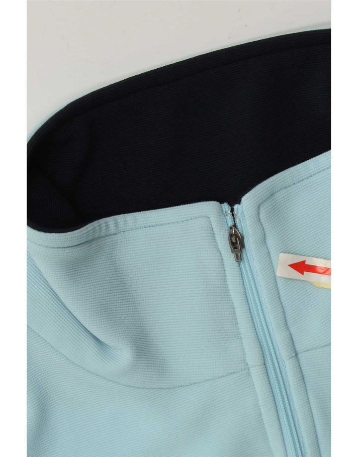 Kappa Womens Tracksuit Top Jacket UK 14 Medium Blue Colourblock Polyester