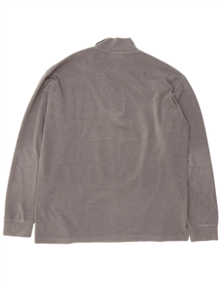 FILA Mens Zip Neck Fleece Jumper XL Grey