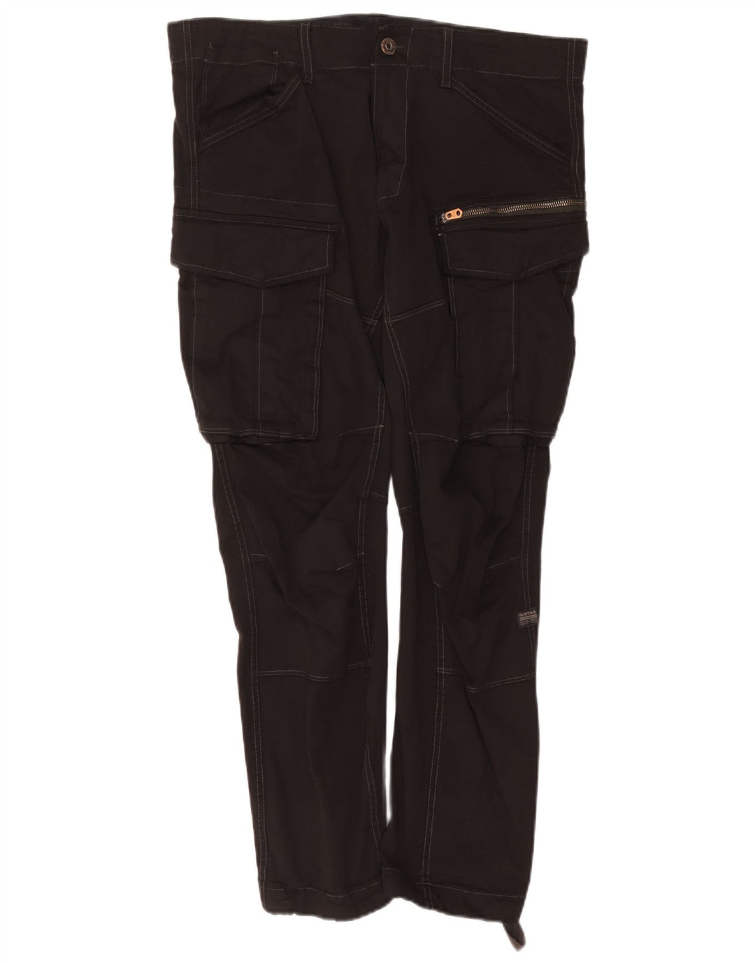 G-STAR Mens Slim Cargo Trousers W36 L32 Black Cotton