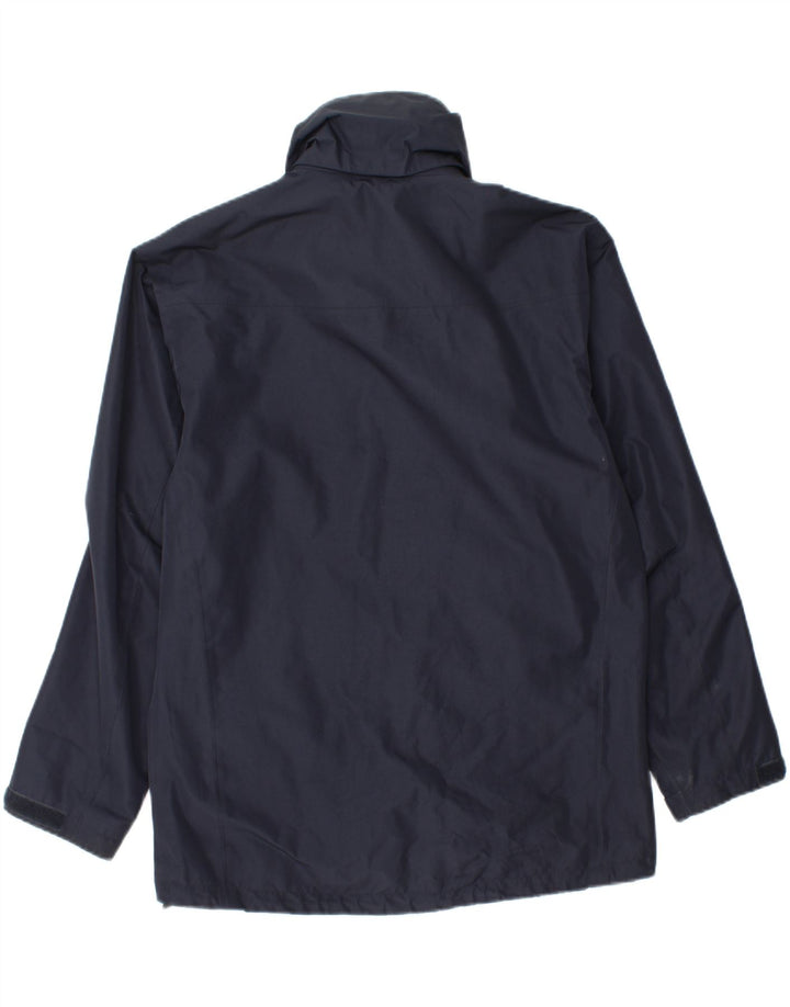 Helly Hansen Mens Hooded Rain Jacket UK 38 Medium Navy Blue