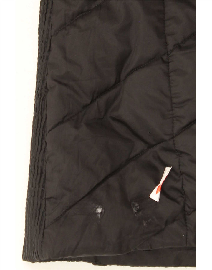Nautica Womens Hooded Padded Jacket UK 14 Medium Black Polyester