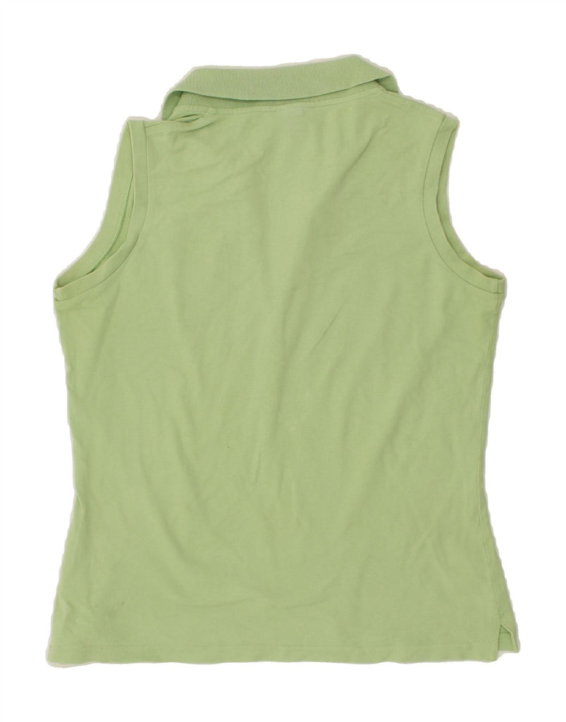 GANT Womens Sleeveless Polo Shirt UK 14 Large Green Cotton | Vintage Gant | Thrift | Second-Hand Gant | Used Clothing | Messina Hembry 