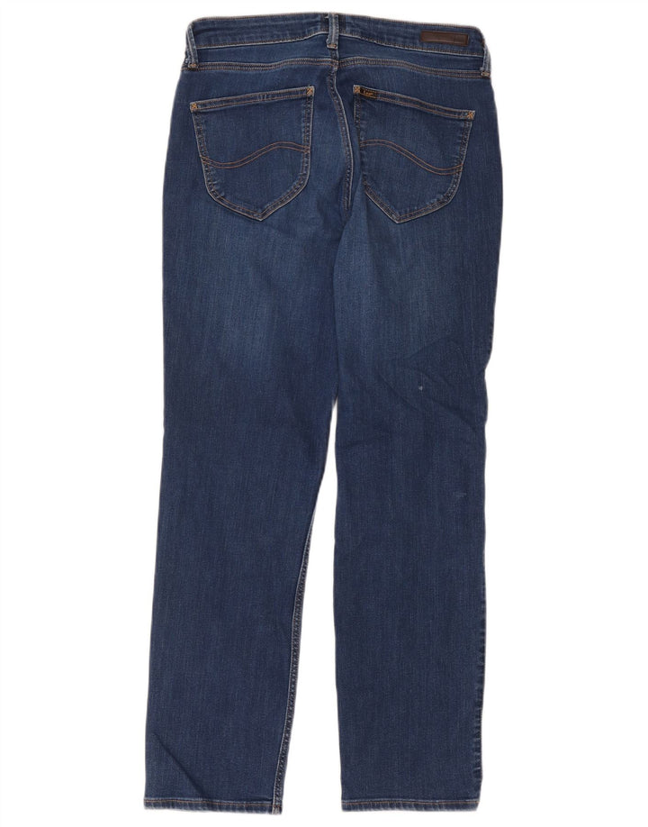 Lee Womens Marion Straight Jeans W31 L31 Blue Cotton