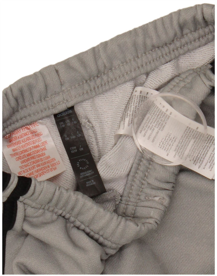 Adidas Boys Aeroready Tracksuit Trousers 7-8 Years  Grey Polyester