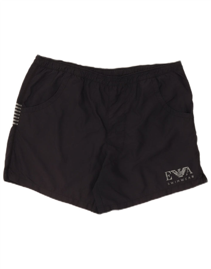 EMPORIO ARMANI Mens Sport Shorts Large  Black Polyamide