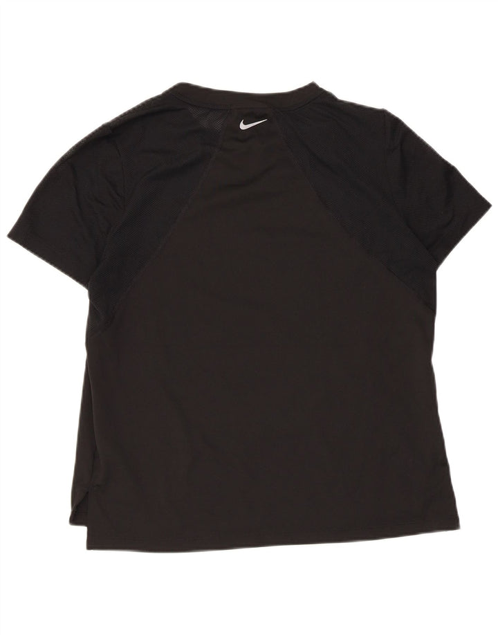 Nike Womens T-Shirt Top UK 12 Medium Black Polyester