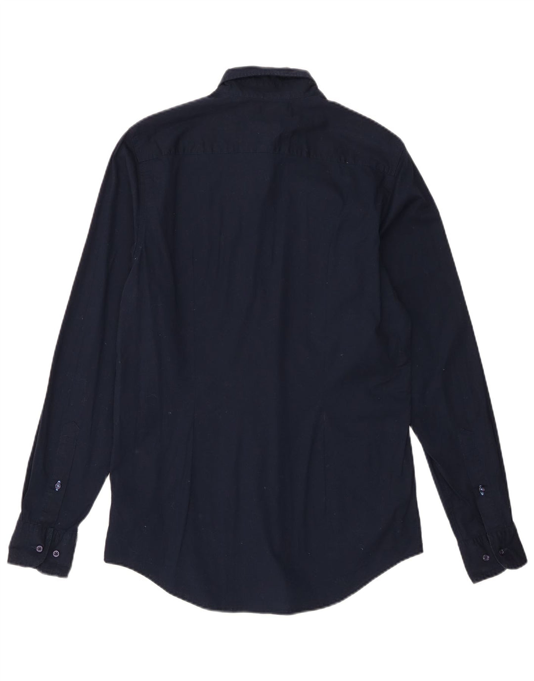 Tommy Hilfiger Mens Slim Fit Shirt Medium Navy Blue Cotton