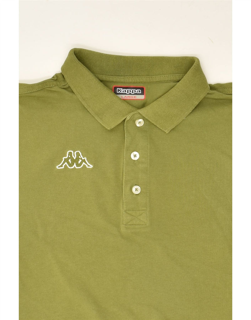 KAPPA Mens Polo Shirt Large Khaki Cotton | Vintage Kappa | Thrift | Second-Hand Kappa | Used Clothing | Messina Hembry 