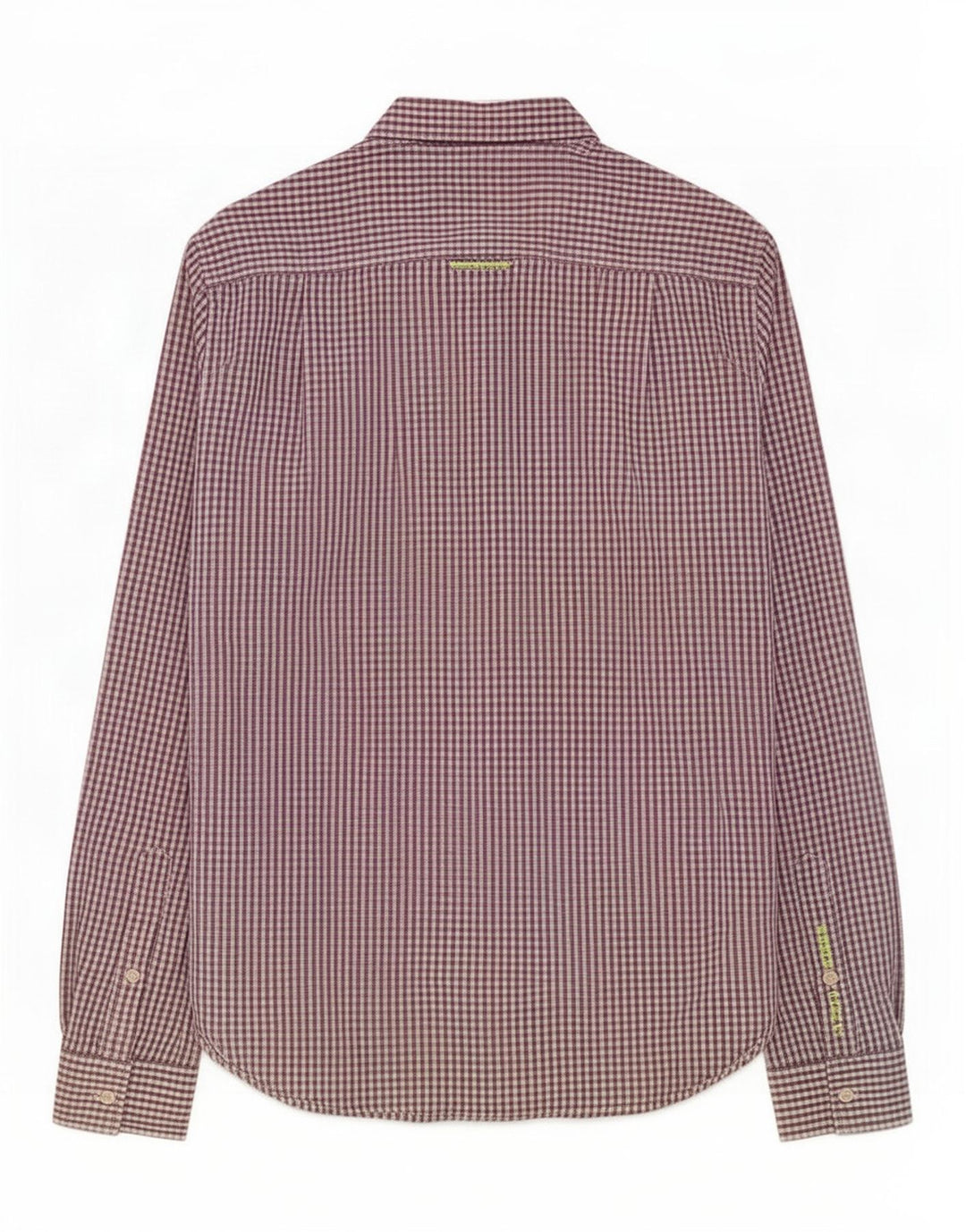 Superdry Mens Shirt Small Purple Gingham Cotton
