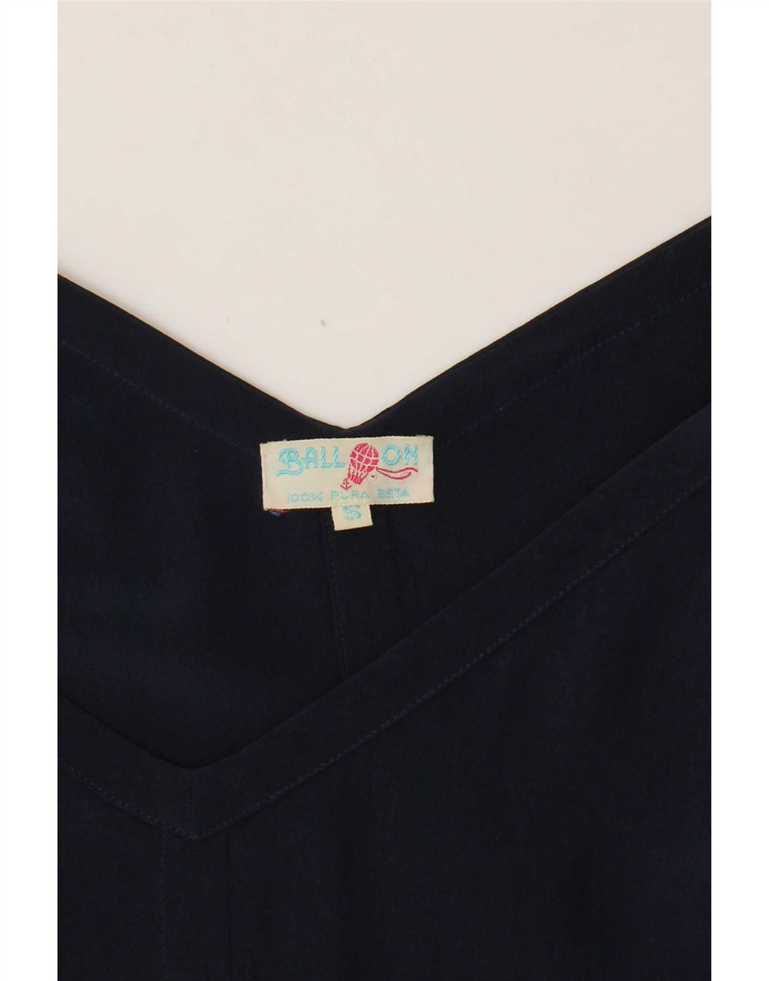 Ball On Womens Vest Top UK 10 Small Navy Blue Silk