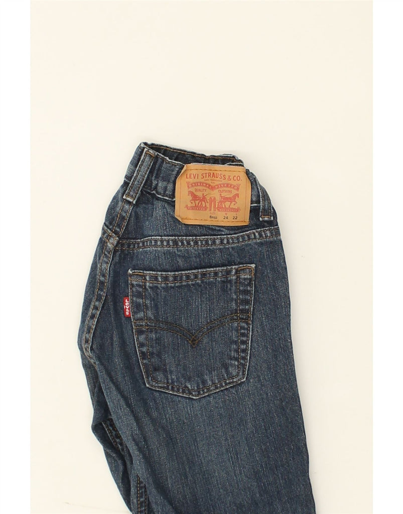 LEVI'S Boys 505 Regular Straight Jeans 7-8 Years W24 L22  Navy Blue Cotton | Vintage Levi's | Thrift | Second-Hand Levi's | Used Clothing | Messina Hembry 