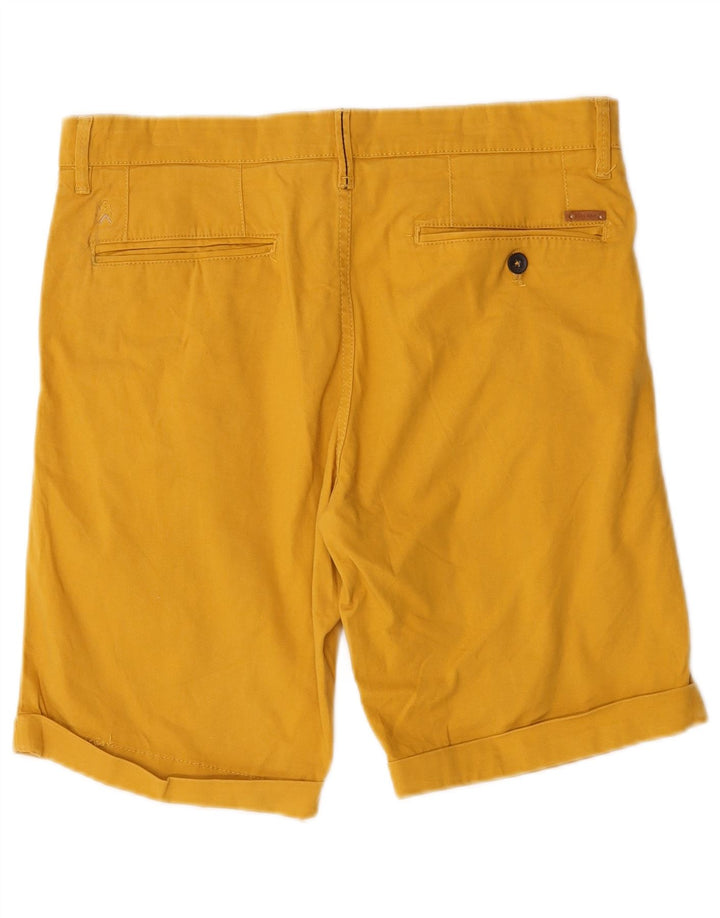 Zara Mens Chino Shorts EU 38 Small W30  Yellow Cotton
