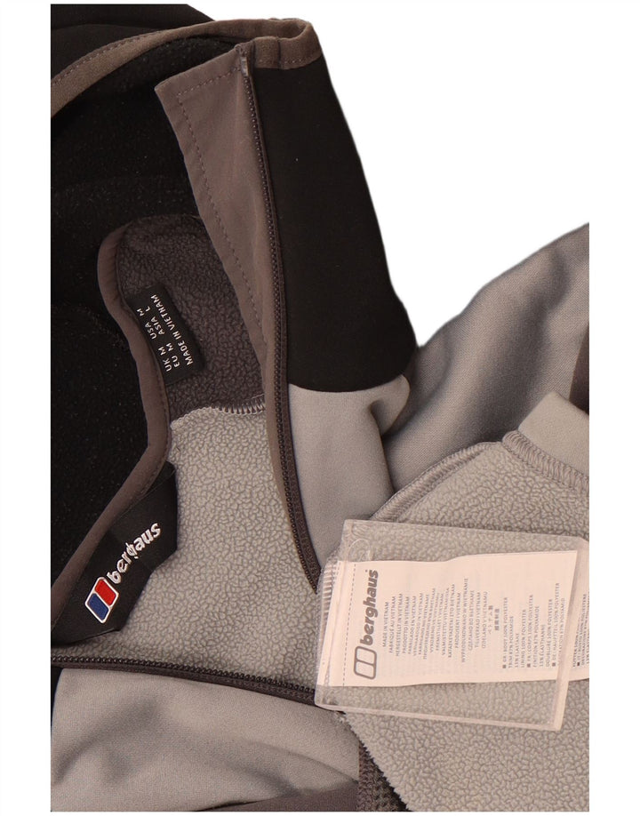 Berghaus Mens Zip Hoodie Sweater Medium Grey Colourblock Polyester