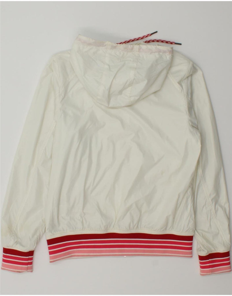EASTPAK Womens Hooded Rain Jacket UK 10 Small White Polyester Vintage Eastpak and Second-Hand Eastpak from Messina Hembry 