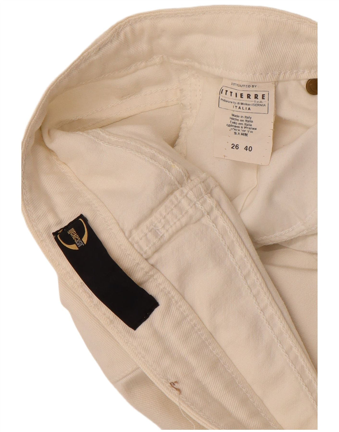 Just Cavalli Womens Bootcut Jeans W26 L30 White Cotton