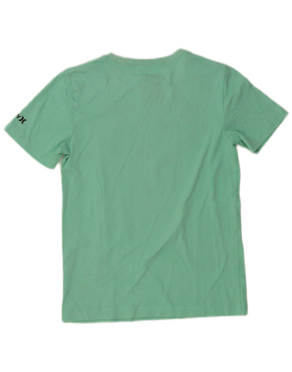 Hurley Boys Graphic T-Shirt Top 10-11 Years Medium Green Cotton