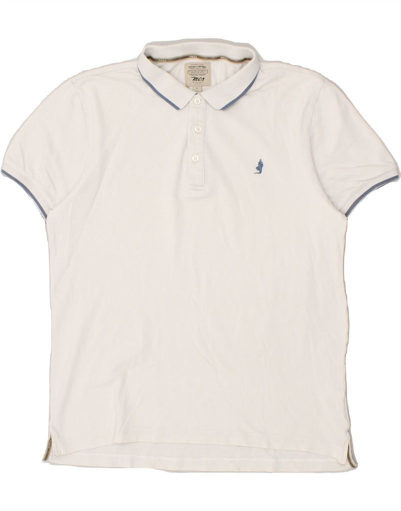 MARLBORO CLASSICS Mens Polo Shirt Large White | Vintage Marlboro Classics | Thrift | Second-Hand Marlboro Classics | Used Clothing | Messina Hembry 
