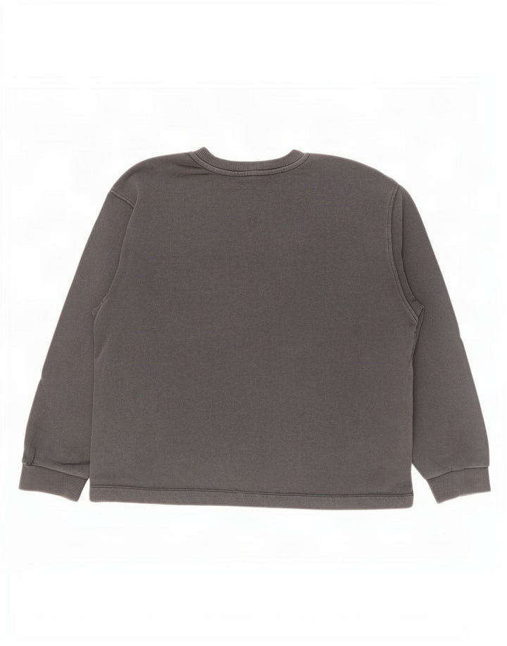 Zara Womens Graphic Oversized Sweatshirt Jumper UK 14 Medium Grey