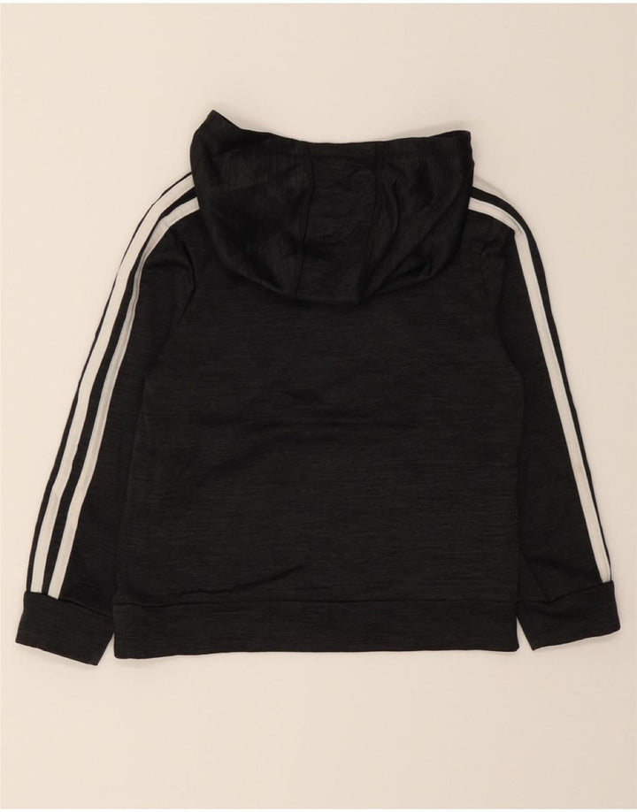 ADIDAS Boys Graphic Hoodie Jumper 4-5 Years Black Polyester Vintage Adidas and Second-Hand Adidas from Messina Hembry 